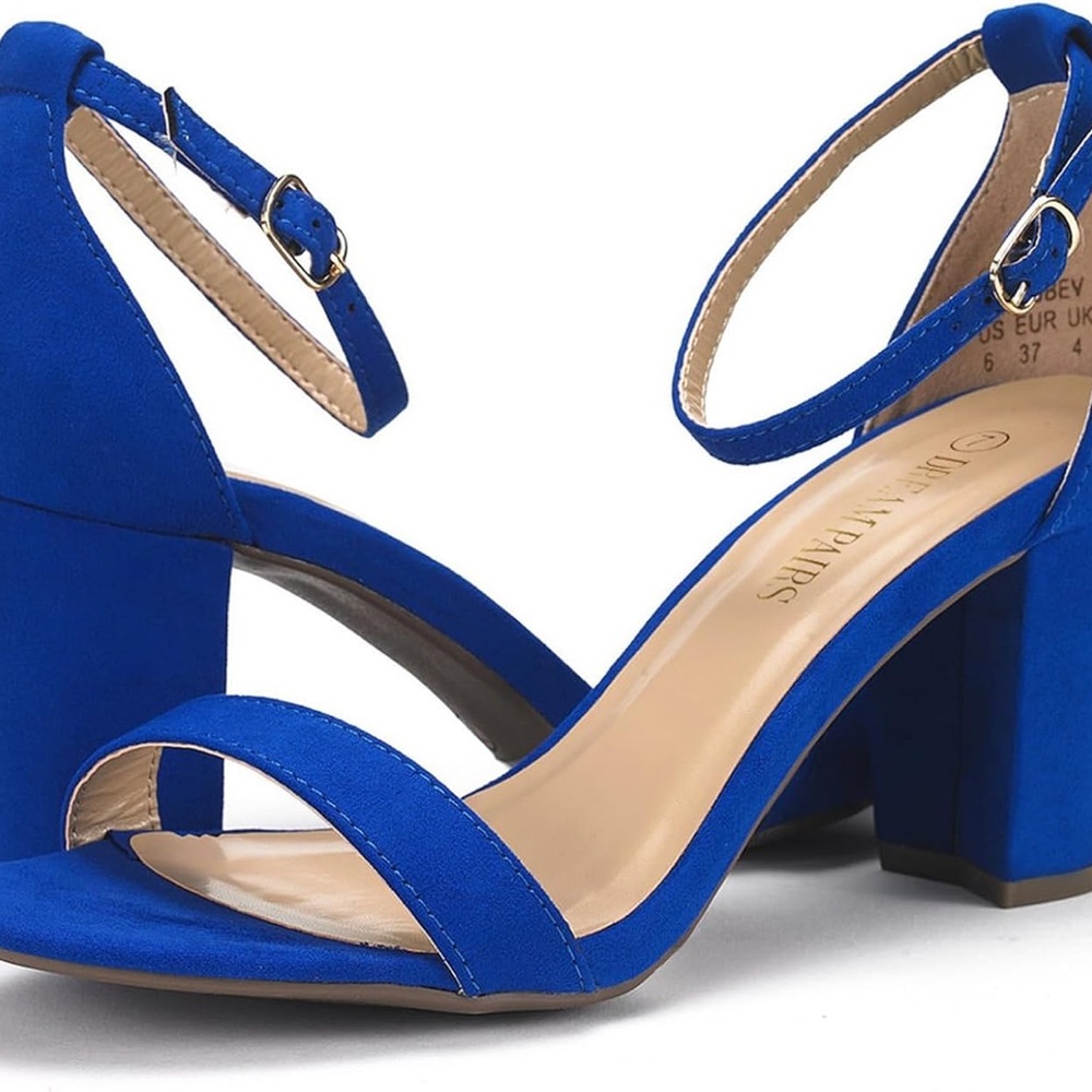 Royal blue heeled sandal size 9
